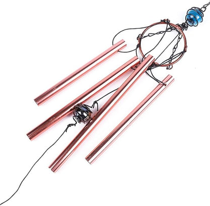 Butterfly Flower Wind Chimes Outdoors Decoration Wind Chimes with Metal Frame Crystal for Garden Yard Hanging Decor Birthday Mothers Day Housewarming for Women-Tube