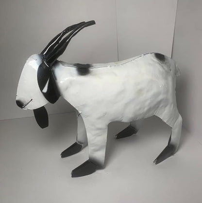 Decorative Rustic Metal Goat - Animal Metal Art, Home Metal Decor