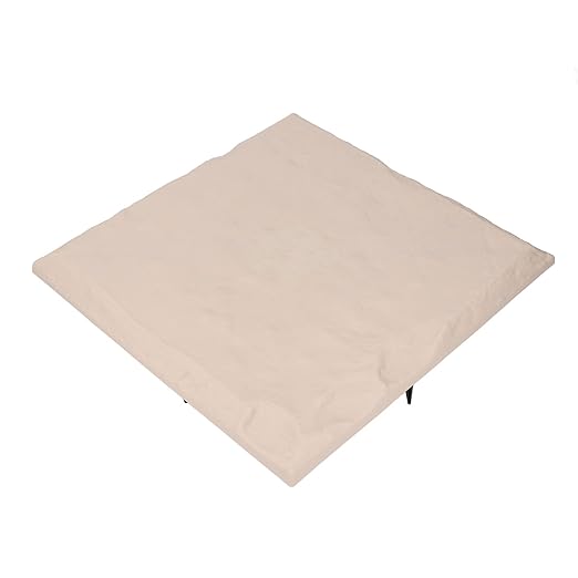 15.5 Inch Stepping Stones, Decorative Garden Walkway Pavers with Ground Stakes for Outdoor Pathway, Lawn, Yard, Made of Polypropylene (Beige)