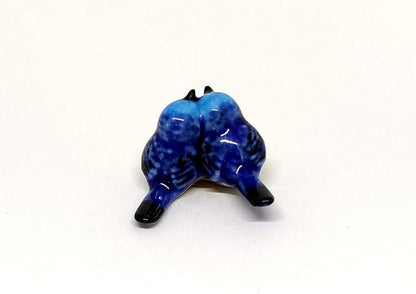 Bird Micro Tiny Dollhouse Figurines Hand Painted Ceramic Animals Collectible Gift Home Garden Décor (Budgerigar Bird)