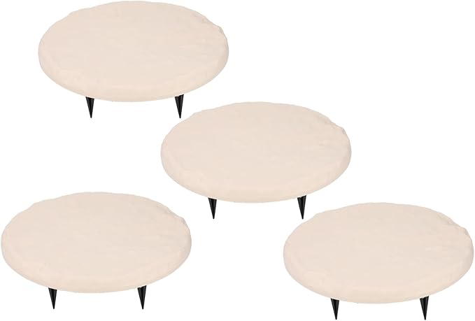 Garden Stepping Stones Decorative Outdoor Stepping Stone with Ground Stakes for Lawn Garden Pathway Walkway (Beige)