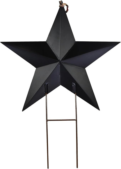 Linfevisi American Flag Star Yard Signs 27.5 Inch Metal Patriotic Barn Stars Garden Stakes US Flag Outdoor 4th of July Decorations Memorial Day Yard Art Lawn Ornaments Patio for Outside