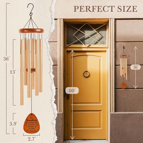 Leebbsin Gifts for Grandma, 36" Wind Chime, Best Grandma Birthday Gift
