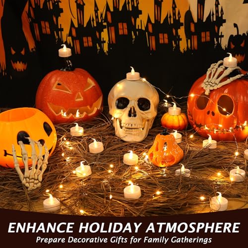 Flameless LED Candles with Timer - 12 Pack Warm White