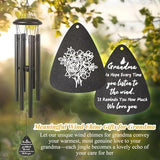 Gifts for Grandma, 25''Wind Chimes Black, Best Grandmother Birthday Gifts from Grandkids, Thanksgiving, Ideas for Grandma