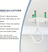 2 Pcs White Ceilling Hooks for Hanging Plants Holder with Safety Buckle,Ceiling Decor Hook Heavy Duty,Metal Plant Hanger Indoor&Outdoor.Hooks for Hanging Plants,Wind Chime,Bird Feeders (White)
