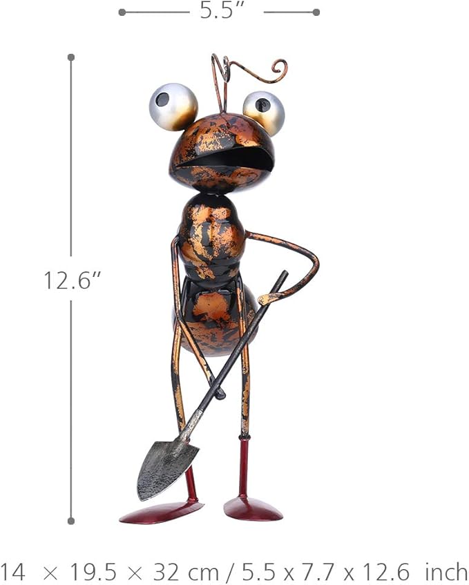 Tooarts Metal Ant Garden Decor Sculpture Home Patio Lawn Yard Indoor Outdoor Statue Ornament