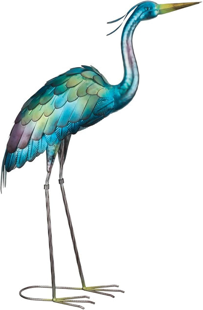 Regal Art & Gift Mystic Crane Metal Statue – Indoor Outdoor Decorative Sculpture for Home & Garden Décor, Weather-Resistant Yard Art Figure for Patio, Lawn - Upward Gaze