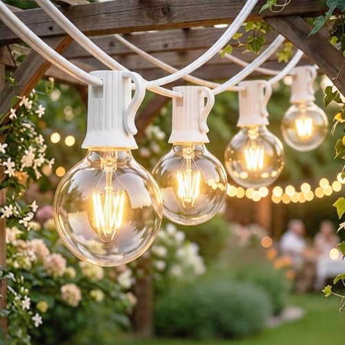 Outdoor String Lights - 25FT White Waterproof
