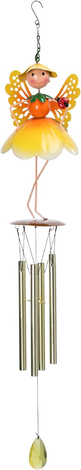 MUMTOP Butterfly Wind Chimes for Outside, Metal Deep Tone Memorial Sympathy Wind Chime Fairy Windchimes for Patio, Outdoor,Garden,Yard,Window,Home Decor or Gifts for Women