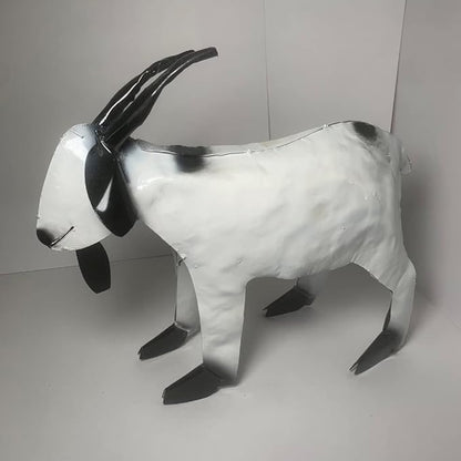 Decorative Rustic Metal Goat - Animal Metal Art, Home Metal Decor