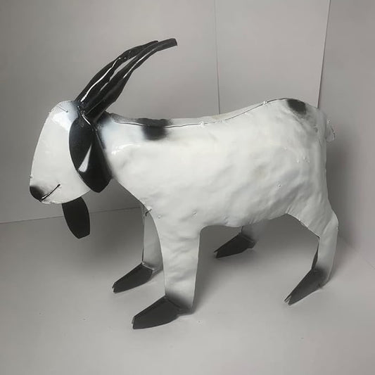 Decorative Rustic Metal Goat - Animal Metal Art, Home Metal Decor