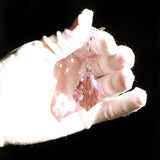 20pcs Maple Leaf Crystal Chandelier Prism Replacement Pendant Connected Glass Octagon Beads Chain for Chandelier Christmas Decoration 38mm (Pink)