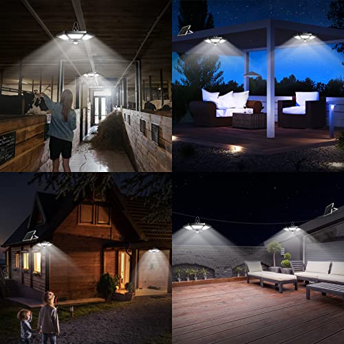 Solar Pendant Light - Dual Head, 180 LED, Motion Sensor, Remote Control