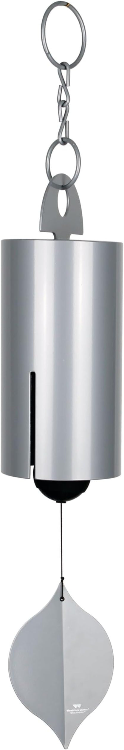 Woodstock Chimes Heroic Windbell Wind Chime for Outside 40" Large Grey,Deep Tone Sound, Outdoor Decor for Patio, Porch, Garden HWLY