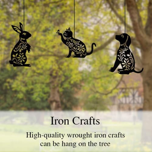 Hollowed-Out Courtyard Iron Decorative Art Garden Statue Decoration, Outdoor Farmhouse Passage Lawn Decoration Hollow Decorative Piles