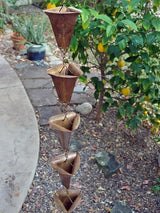 Nutshell Stores Desert Flower Cup Rain Chain Rain Chain - Copper - 8 Feet