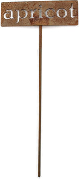 Classic Metal Garden Markers 19 Inches Tall (apricot, Naturally Rusted)