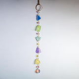 Sea Glass Nautical Wall Decor, Coastal Wall Hanging Handcrafted, Suncatchers Beach Room Decor for Home Indoor Outdoor, Coastal Art for Living Room, Bedroom and Dining Room