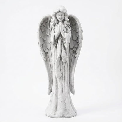 Praying Angel Statue 31.1 Inch Outdoor Garden Decor Magnesium Oxide Statues Religious Blessed Catholic Yard Patio Deck Home Hallway Entryway Sculpture