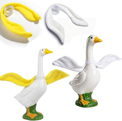 Porch Goose Wings for 23”- 28" Porch Goose Outfit Accessories Poseable Yellow Wings for Yard Lawn Outdoor Garden Patio Decor(1Pcs,Yellow)