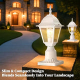 Outdoor Post Light 2-Pack - Waterproof Pillar Lantern