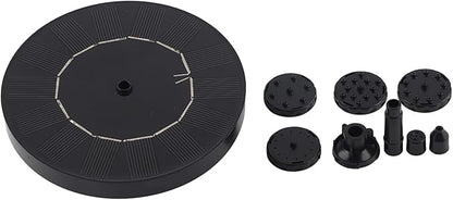 Solar Powered Floating Fountain, Bird Bath Water Pump with 6 Nozzles, Solar Garden Pond Fountain Kit for Outdoor Decor, Automatic Eco - Friendly Water Circulator with