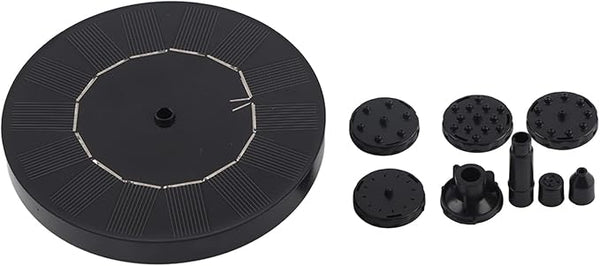 Solar Powered Floating Fountain, Bird Bath Water Pump with 6 Nozzles, Solar Garden Pond Fountain Kit for Outdoor Decor, Automatic Eco - Friendly Water Circulator with