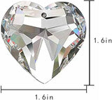 1PCS AB Color Heart Crystal Sun Catchers, Hanging Suncatchers with Glass Prism, Rainbow Maker for Windows, Balcony, Kitchen, Garden Decoration (AB Color Heart 1PCs)