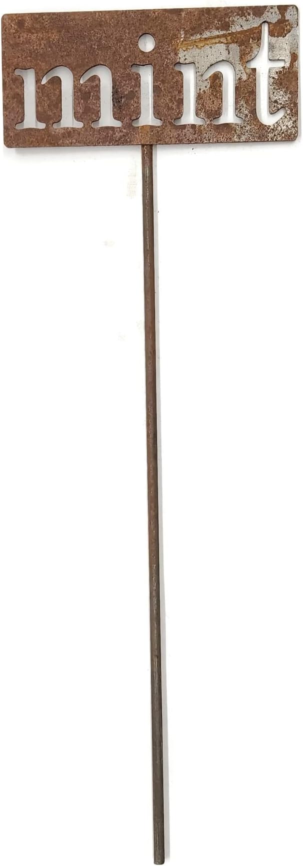 Classic Metal Garden Markers 19 Inches Tall (mint, Naturally Rusted)