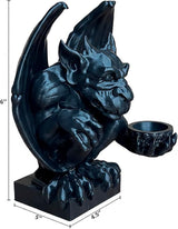 OLOMA Concrete Gargoyle Statue Gothic Garden Decor Heavy Outdoor Sculpture Made from Stone with Protective Resin Coating Weather Resistant Mythical Guardian for Yard Patio Entryway