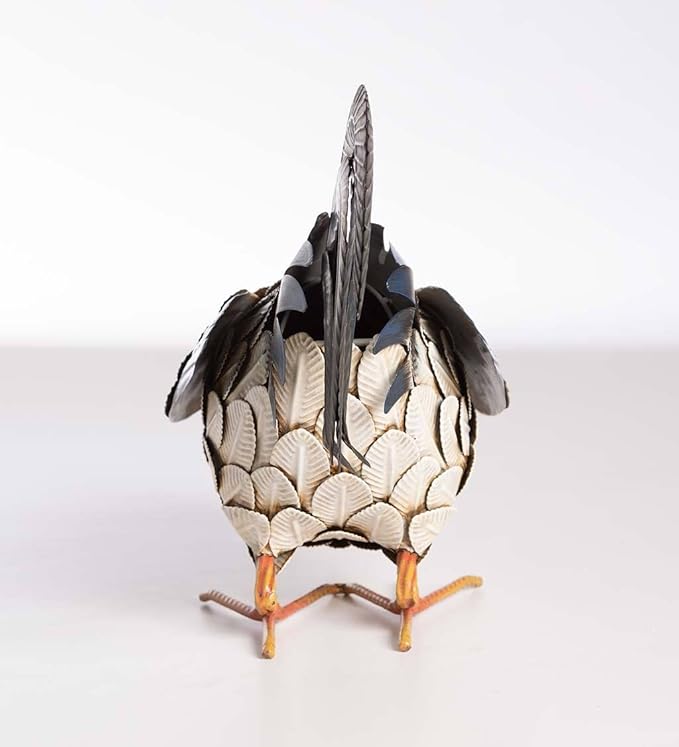 Wind & Weather Iron Hen Garden Statue 21" Wide by 13" High by 5.75" Deep Hen Statue for Garden, Patio, Porch, or Kitchen with Textured Feathers and Powder Coat Finish for Long-Lasting Color