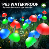 Solar Mushroom Lights - 6 Pack 18LED Multi-Color