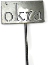 Classic Metal Garden Markers 19 Inches Tall (okra, Raw, Unfinished Steel (will rust with time))