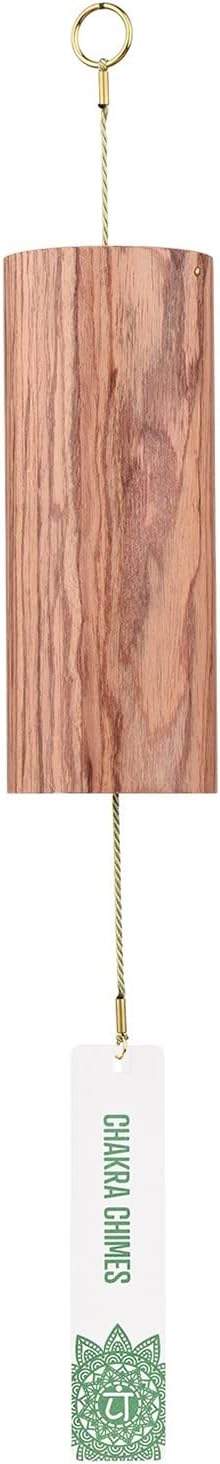 Chakra Chimes Natural Bamboo Wind Chimes Meditation Chord Windchime Wind Bell for Home Decoration Zen Mindfulness Heart Chakra