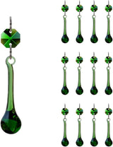 12pcs Raindrop Crystal Chandelier Prisms Parts, Hanging Crystals Beads for Chandeliers, Home Decoration