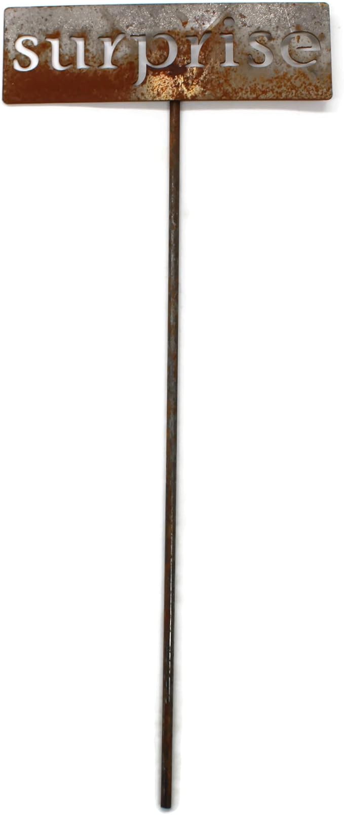 Classic Metal Garden Markers 19 Inches Tall (surprise, Naturally Rusted)