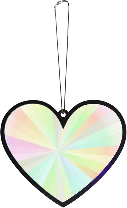 Colorful Suncatcher Rainbow Maker Prism Heart Shape Acrylic Pendant for Window Hanging Home Garden Party Wedding Ornament Gift