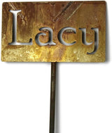 Classic Metal Garden Markers Clearance Items 20 to 33 Inches Tall (Lacy, Naturally Rusted)