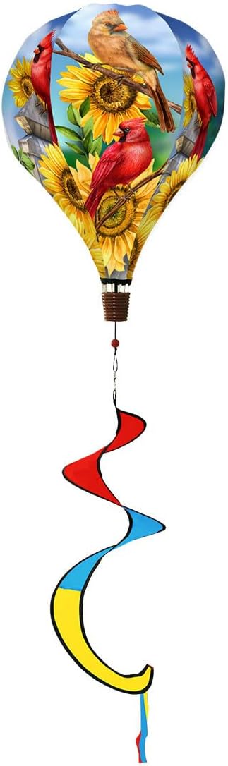 Briarwood Lane Cardinals and Sunflowers Hot Air Balloon Spinner