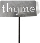 Classic Metal Garden Markers 19 Inches Tall (thyme, Raw, Unfinished Steel (will rust with time))