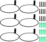 Sivya 6 Pack 8in Flower Pot Holder Ring Wall Mounted Metal Planter Hooks Hangers (6, 8")