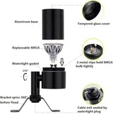 Arrownine Landscape Lighting Tree Down Lights,Low Voltage Outdoor Wall Tree Mounted Lights Landscape Moonlighting Replaceable MR16 LED Bulb Warm White Black Finish 4-Pack with Bulb