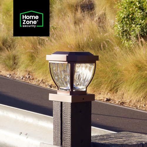 Solar Post Cap Lights - Glass, Bronze, 4x4, 2-Pack