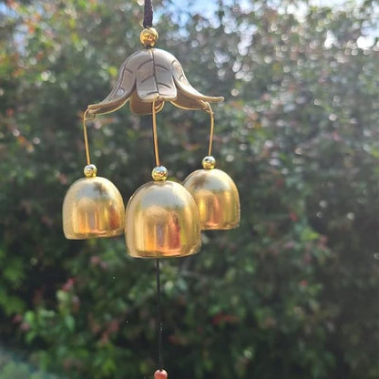 Hooshing Lucky Small Wind Chimes Metal Garden Bells Feng Shui Windchimes for Best Wishes Home Outdoor Garden Patio Hanging Decor Gift for Mother