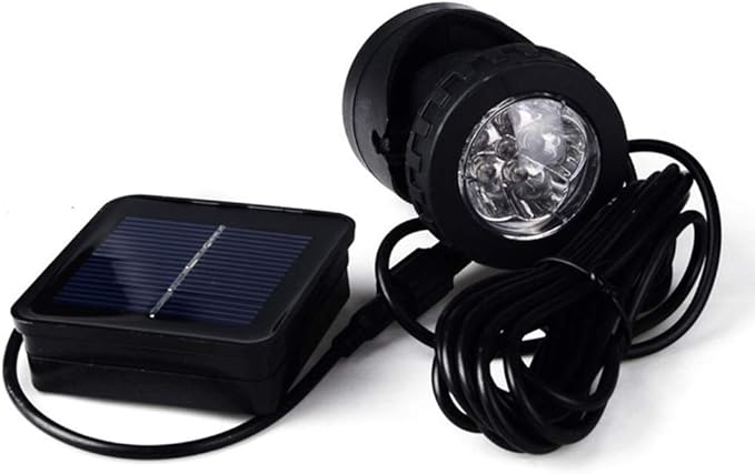 ‌Solar Spot Light Outdoor - LED Waterproof Pond Light Underwater Spotlight with Dark Sensing Auto On/Off, Adjustable Angle for Pool, Fountain, Garden, Fish Tank