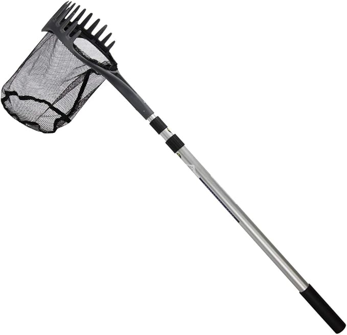 Aquascape Pond Shark Net, Skimming, Maintenance and Water Garden Tool, Extends 96-inch | 74005