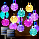 Solar String Lights - 2 Pack 200 LED 80FT Multi-Color Globe Waterproof