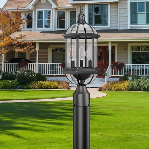 3 Light Outdoor Lantern Post Fixture