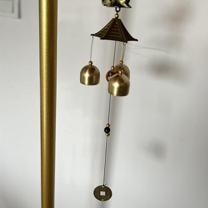 GANAZONO Retro Metal Wind Chime with Rabbit Design Hanging Wind Bell for Outdoor Garden Patio Wall Decor 17.9 Inch Durable Metal Bell Feng Shui Charm